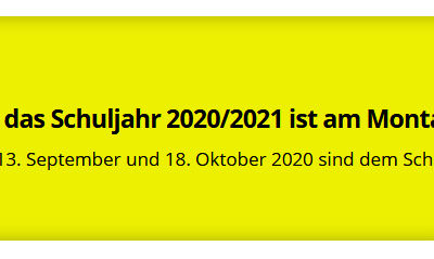 Unterrichtsbeginn